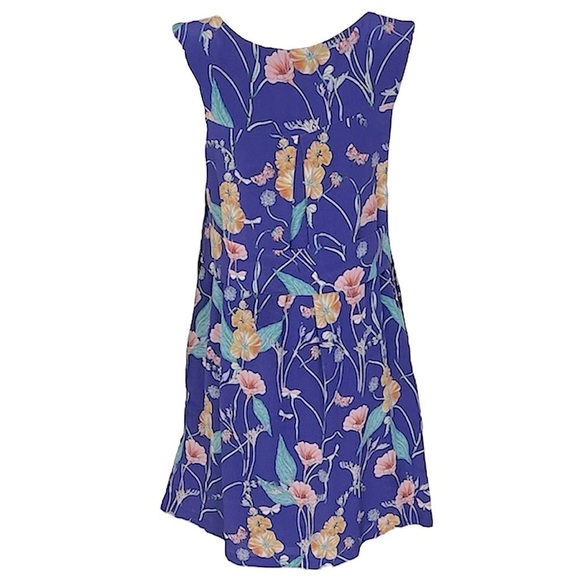 Anthropologie HD in Paris Hidden Isle Floral Sleeveless Silk Dress w/ Pockets 4 - Picture 3 of 9